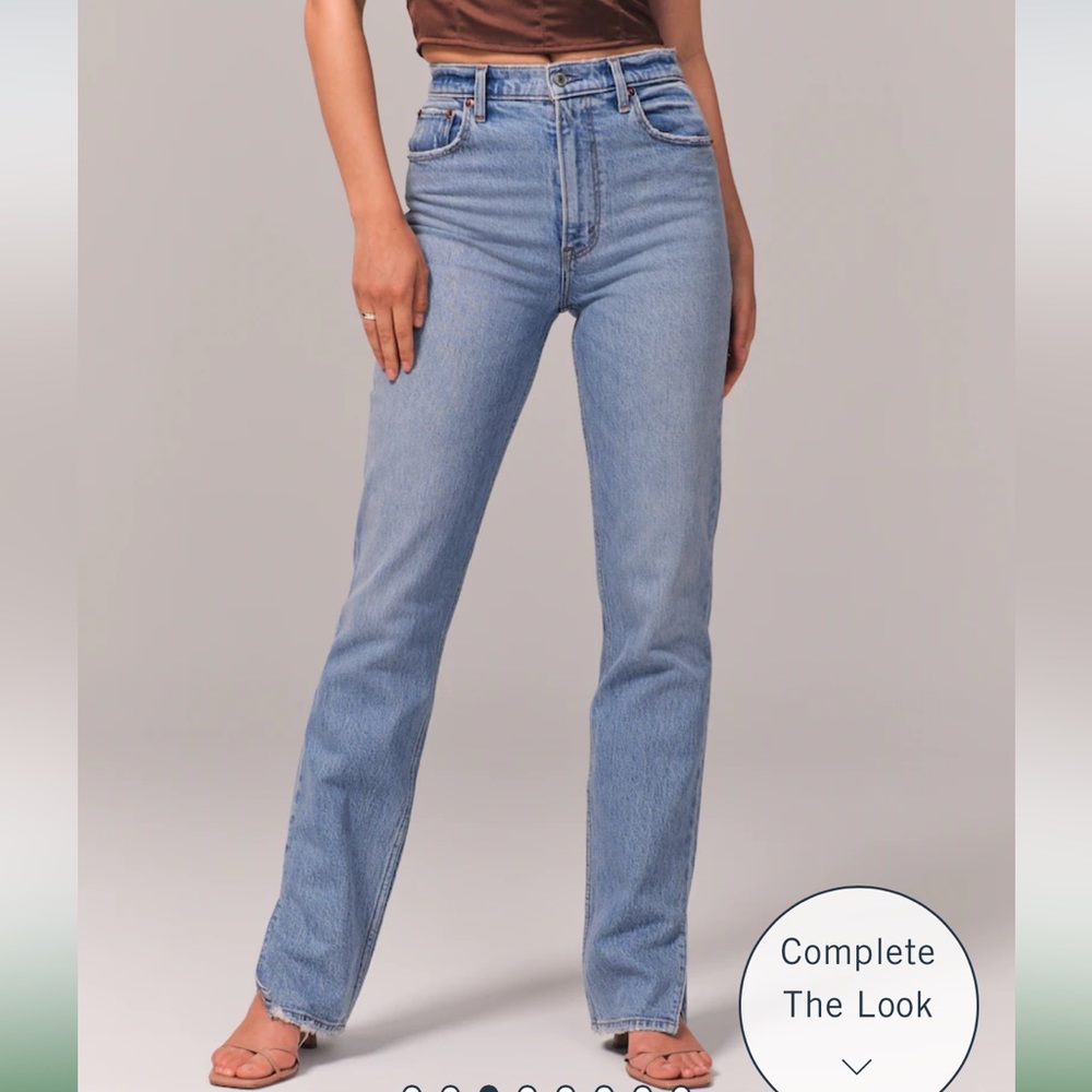 Abercrombie ultra high rise 90’s straight jeans size 26